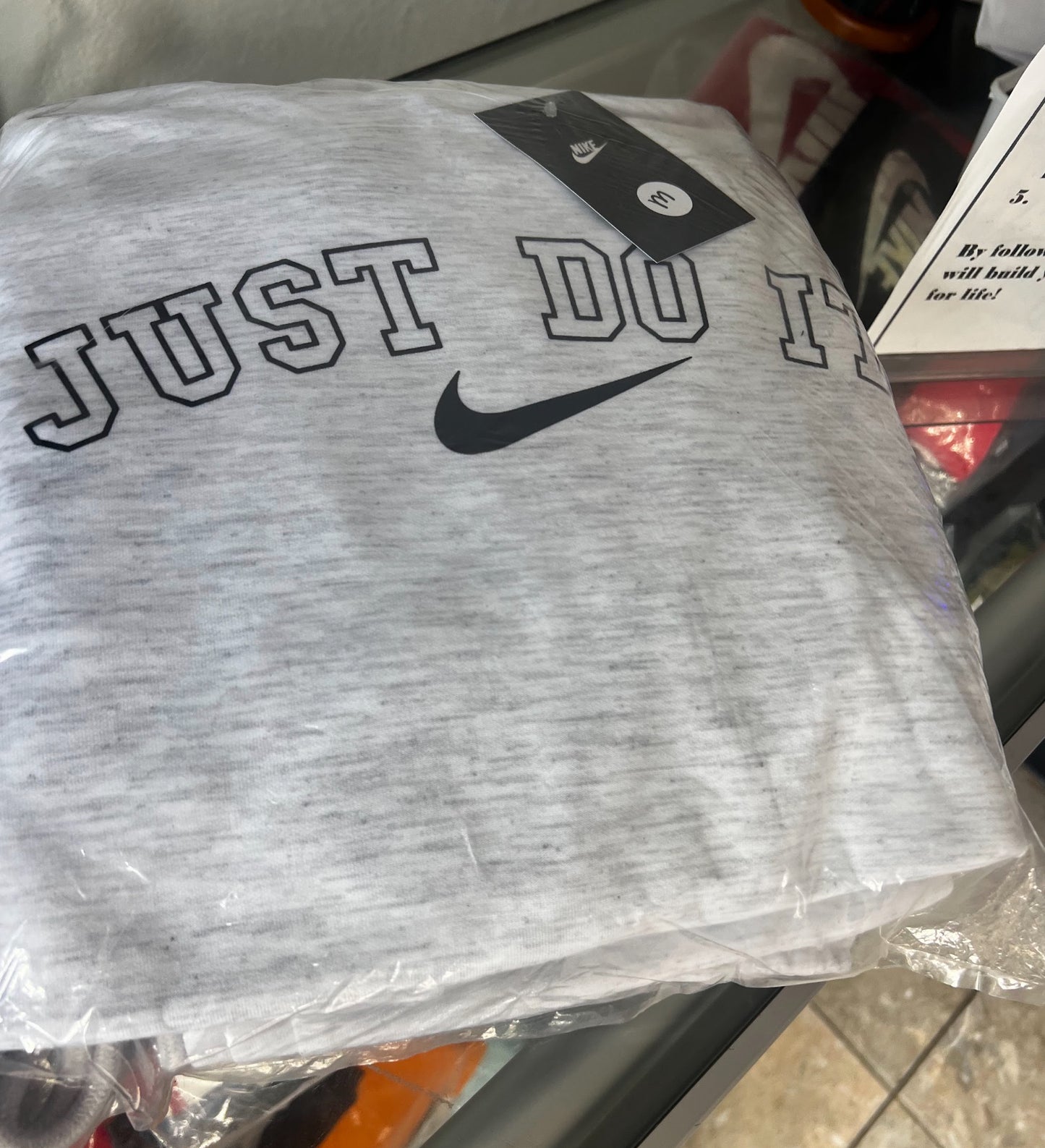 Nike “Just Do It” Hoodie – Gray